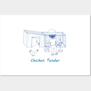 Chicken Tender - Blue Posters and Art